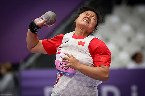 Paris Paralympics 2024 Shot Put: China's Xiaoyan Wen competes at the women's Shot Put F64 final